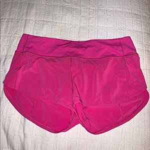 NWOT Lululemon Sonic Pink Speed Up Shorts